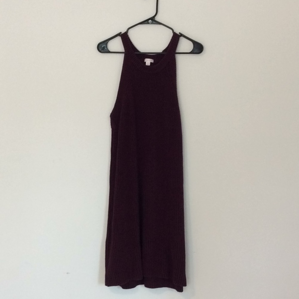 Knit purple tank top dress